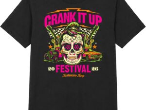 Crank It Up Festival Event Shirt 2026 - Pink Yellow