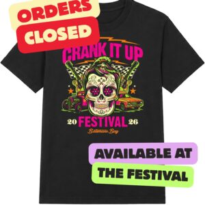 Crank It Up Festival Event Shirt 2026 - Pink Yellow